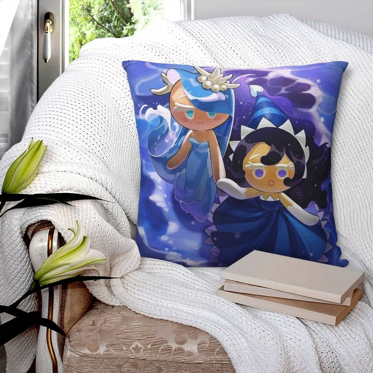 Game Cookie Run Kingdom Cartoon Square Pillowcase Cushion Cover Pillow Case Throw Pillow Cover for Home Bedroom Car