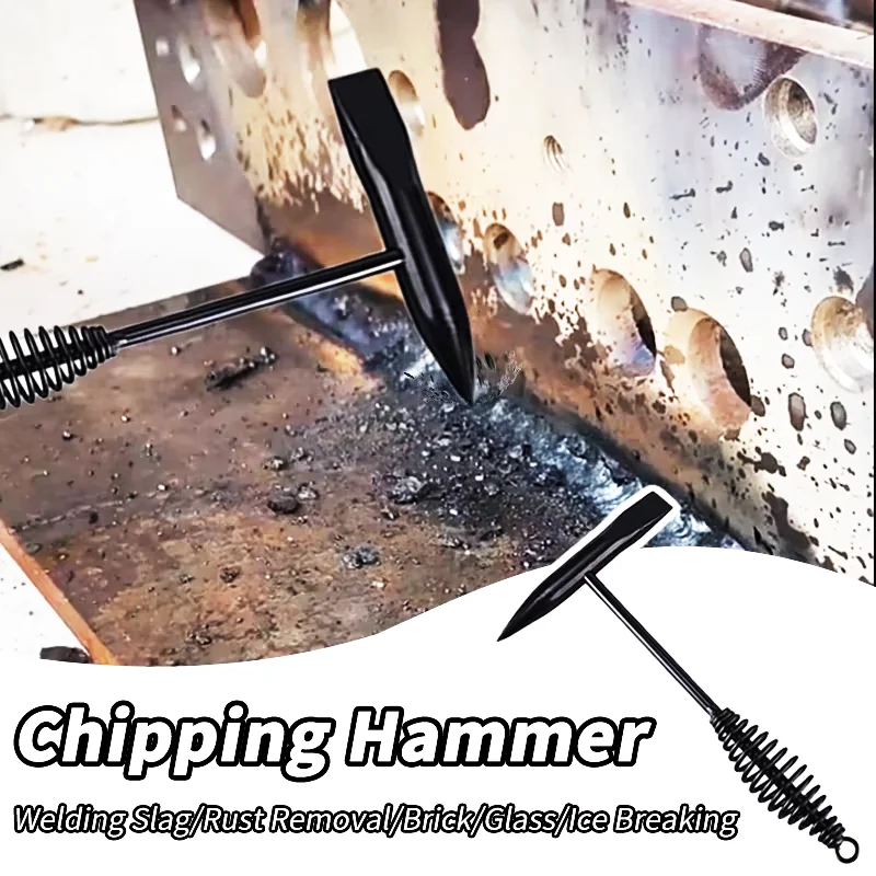 مطرقة تقطيع اللحام - أداة إزالة الصدأ وتنظيف الخبث مع مقبض زنبركي وخطاف لكسر الزجاج وتقطيع الجليد #1