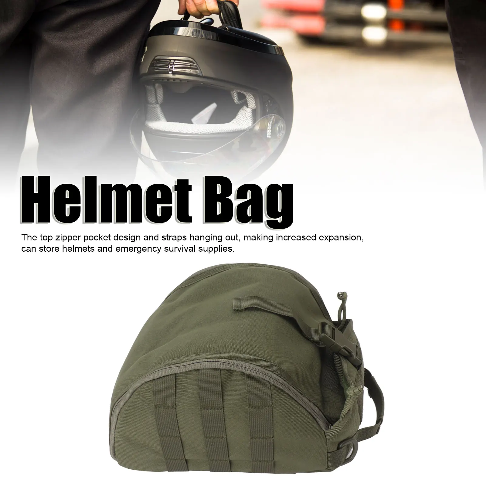 

Motorcycle Helmet Bag Nylon Helmet Bag Outdoor Helmet Bag Nylon Waterproof Motorcycle Bike Helmet Bag for Camping Hiking
