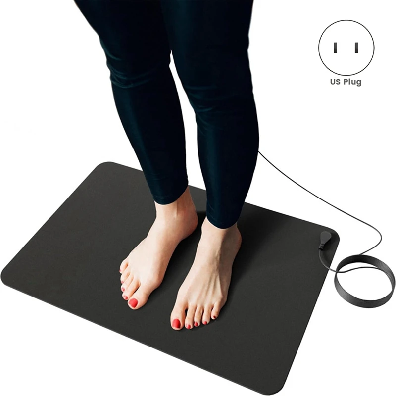 Mouse Anti-Static Grounding Wire Yoga Mat Gym Meditation Fitness Workout US Plug-A13G
