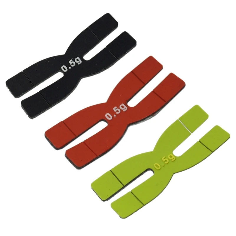 3 Pcs Silicone Badminton Racquet Weighted Tapes Badminton Racket Weight 0.5g Racket Head Strips