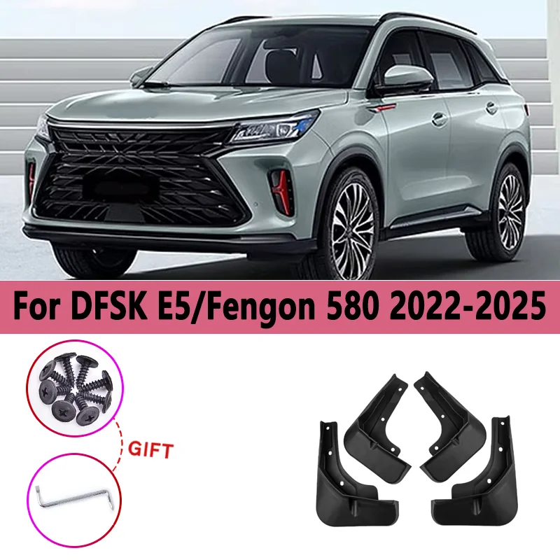 

Car Mudguards For DFSK E5 Fengon 580 2022 2023 2024 2025 4PCS/Set Fender Anti-Splash Mudflaps Auto Accessories Mud Guards Tools