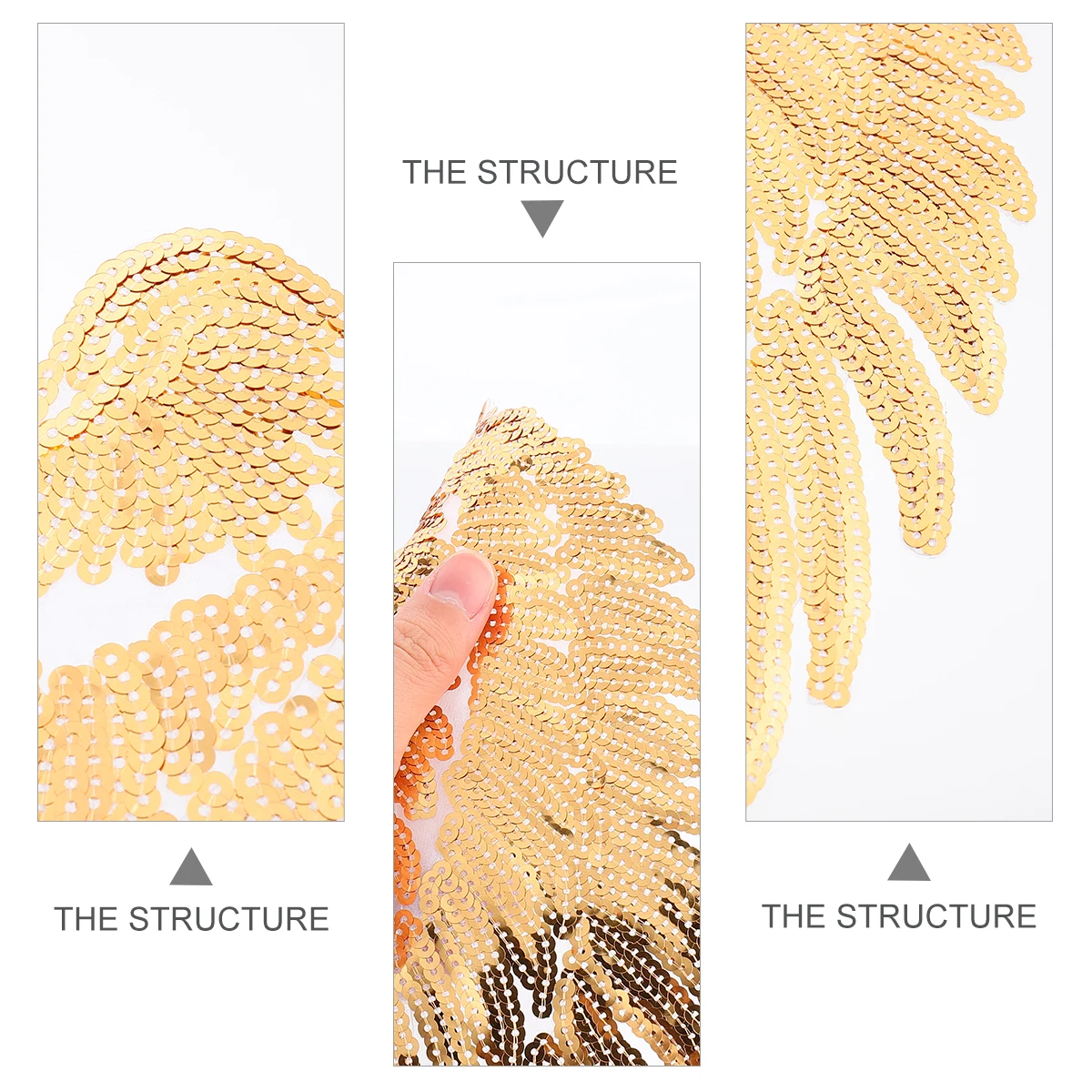 

Sequin Wings Patch Applique Costume Embellishment DIY Decorations Sew Iron Polyester Patches Angel Wing Shape Glitter Jean