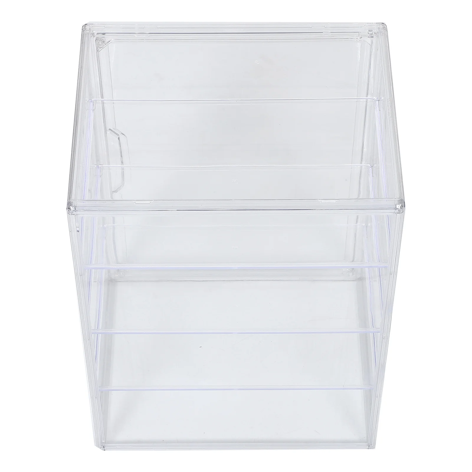 

Adjustable 4-Tier Clear Pastry Display Cabinet Magnetic Door Kitchen Countertop Bread Storage Bakery Display Case Fresh Keeping