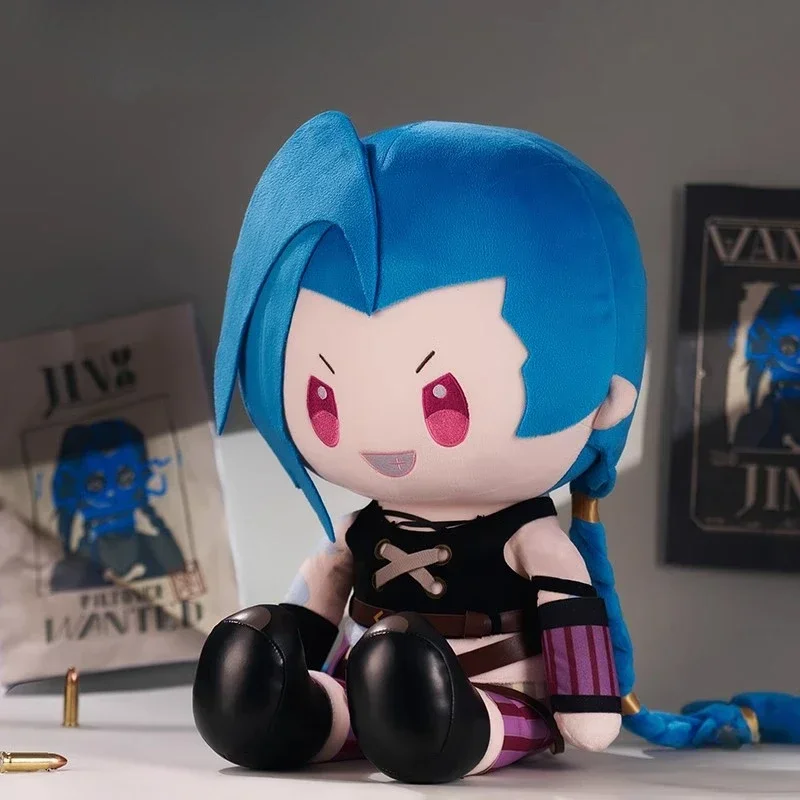 40cm JInx Plush Arcane League of Legends Plush Toy Game Peripheral Plushie Cute Soft Stuffed Doll Children Birthday Gifts Toys