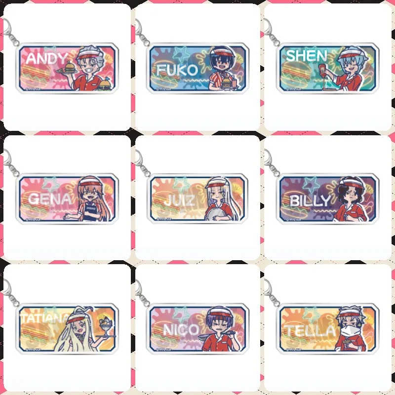Undead Unluck ANIME Figura de acrílico de 6 cm, Llavero, Colgante para bolso, Colgante para mochila, Regalos para amigos, Colgante para coche, Colgante de dibujos animados
