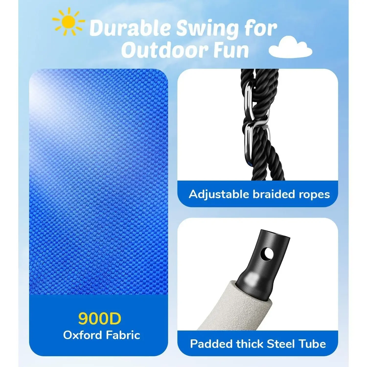 W_Saucer スイング フレーム付き 子供用 屋外用、440ポンドのスイングセット、頑丈な金属製スタンド付き、裏庭、屋外用