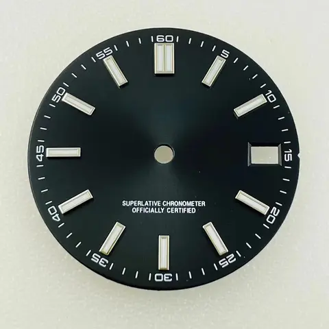 NH35 डायल S डायल 28.5 मिमी व्यास दिनांक बस कैलेंडर चमकदार सूर्य किरण NH35/36 मूवमेंट घड़ी संशोधन सहायक उपकरण के लिए फिट 10 best sales सेको लोगो - №6