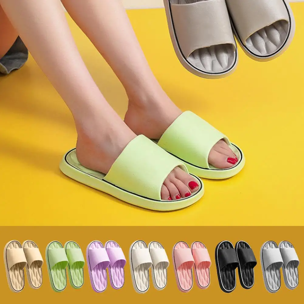 Modische superleichte Damen-Hausschuhe, rutschfeste EVA-elastische Schuhe, bunte Turnschuhe in der Tür, Badezimmer-Flip-Flops – Detail 11