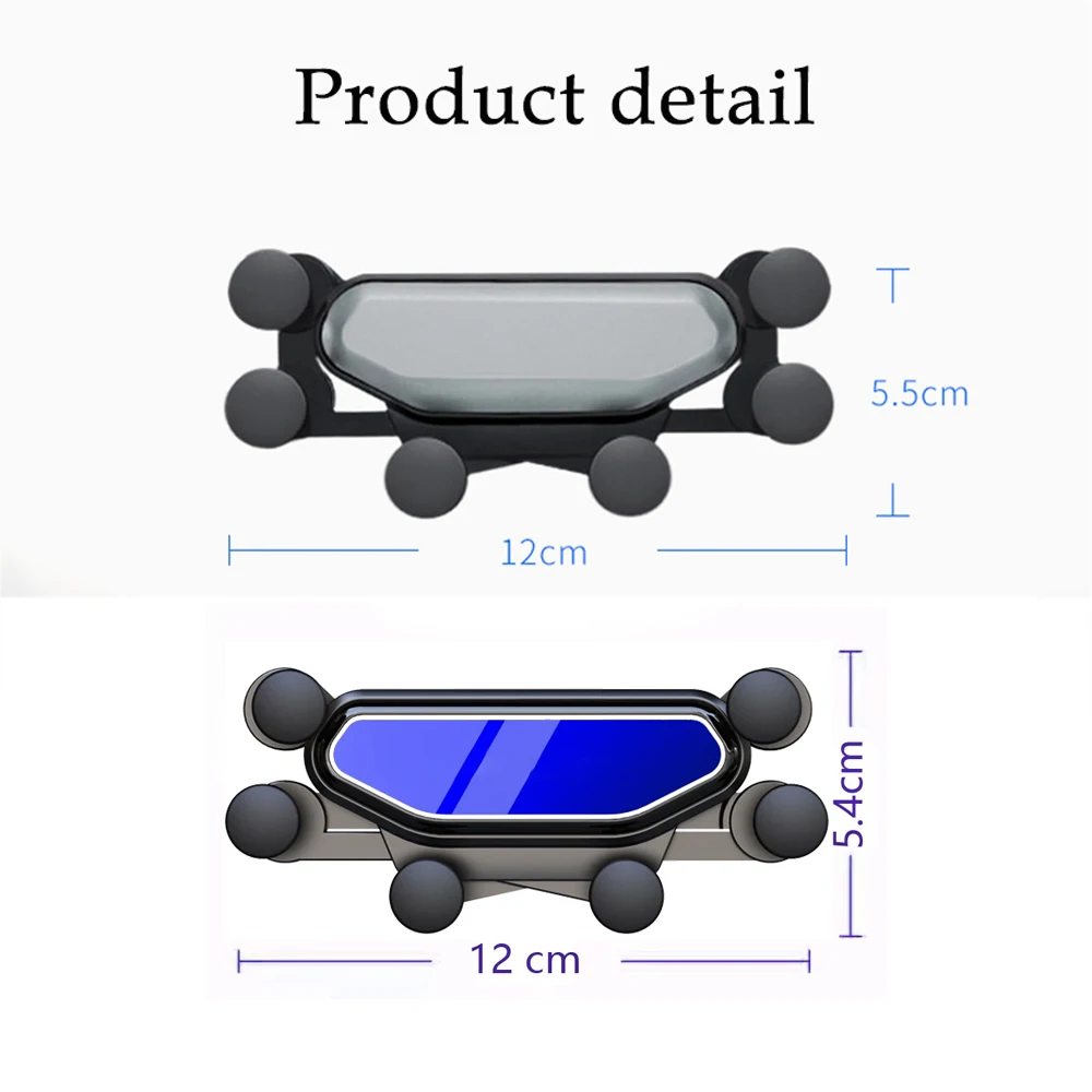 MVQF In Holder Klip Mobil Mount Gravitasi Ventilasi Udara untuk Huawei Xiaomi IPhone 13 12 Perangkat Ponsel Mobil Mini Mirror Stand
