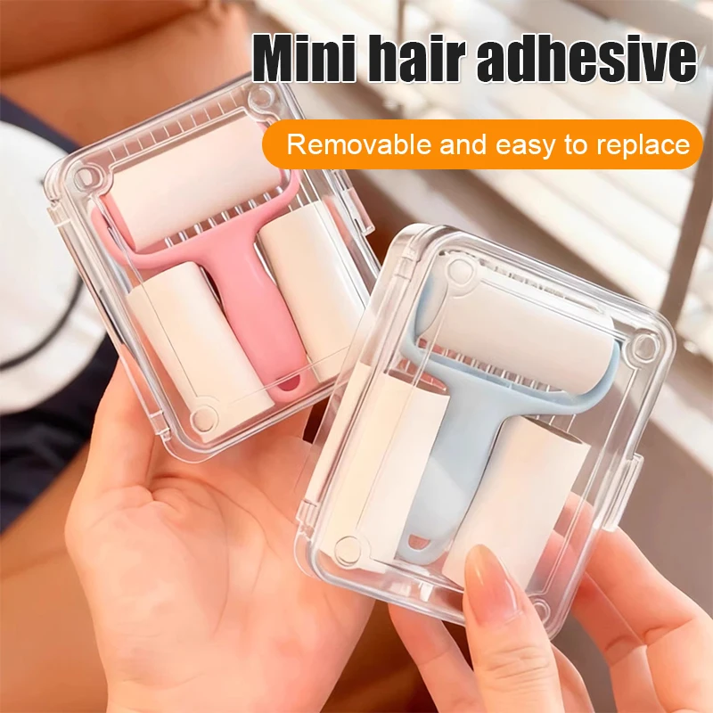 Portable Cleaning Brush Pet Hair Carpet Brush Tearable Roll Paper Adhesive Mini Travel Style Clothing Furniture Cleaning Tools