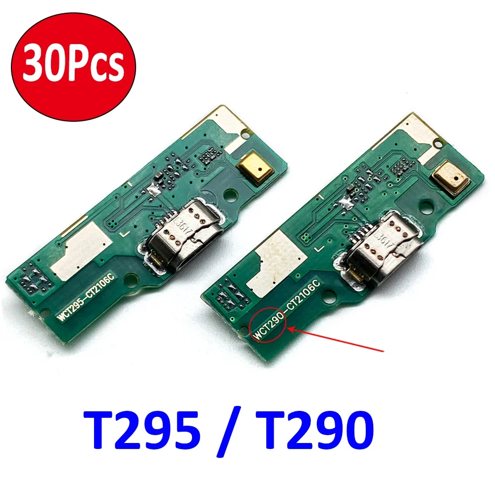 

30Pcs，For Samsung Galaxy Tab A 8.0 2019 SM-T290 T290 T295 USB Charging Port Dock Plug Socket Jack Connector Charge Board Flex