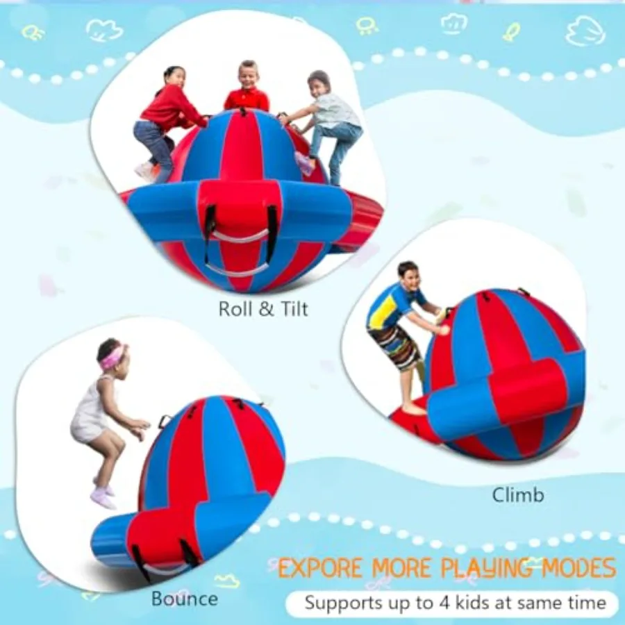 Bouncer inflável do balancim da abóbada de 8.2ft para e a bola do salto do balancim dos adultos com 8 alças barco da discoteca da água para lago e piscina pesados