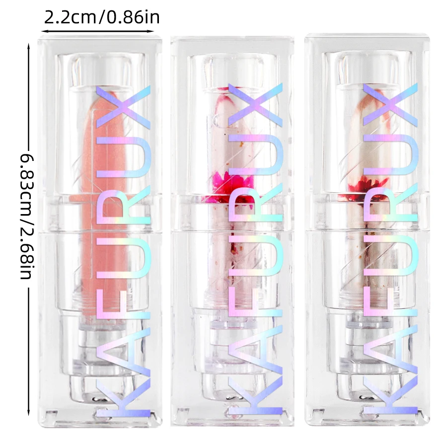 1 قطعة بريق هلام أحمر الشفاه بلسم الشفاه تغيير لون شفاف ترطيب كريستال بيرليسسينت الشفاه سمنة ملمع تينت ماكياج