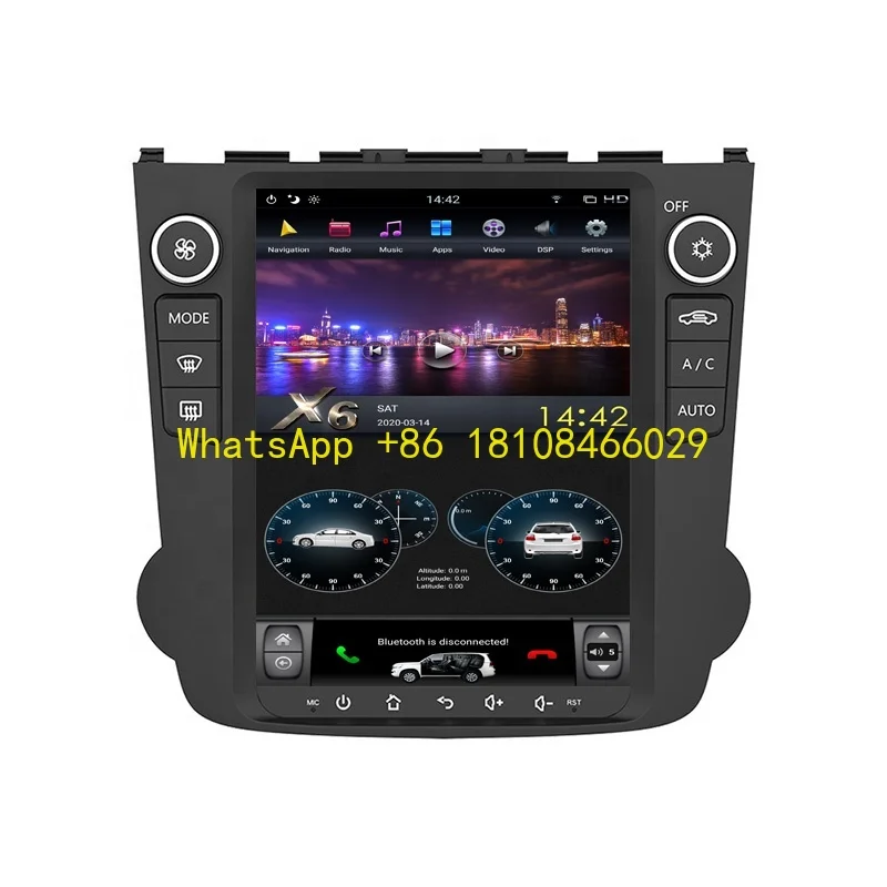 

10,4-дюймовый вертикальный экран 4 + 64 ГБ Android автомобильный мультимедийный плеер радио GPS-навигация для Honda a CRV 2006-2011 с CarPlay + DSP + 4G