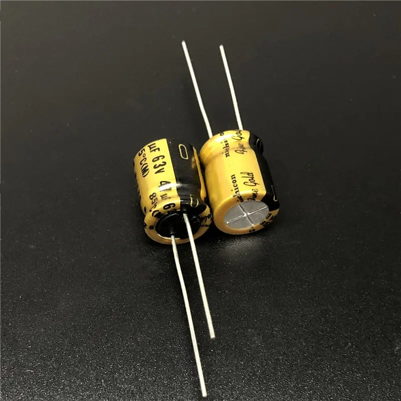 Imagem -02 - Capacitor de Áudio Nichicon Série fg Alto Grau Ouro Fino 10x12.5 mm 47uf 63v 63v 63v 63v 63v47uf