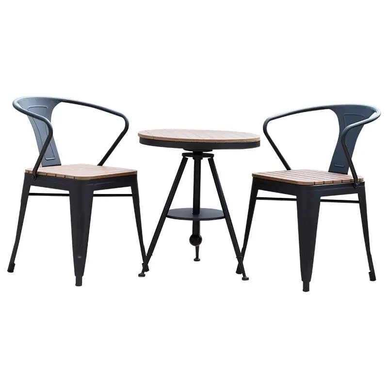 Outdoor  Balcony Coffee Combination Leisure Outdoor Courtyard  Simple  Terrace  Garden Open-air Waterproof  Table and Chair Set