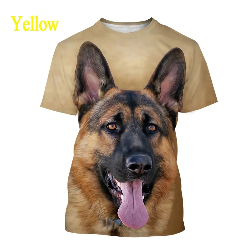 Unisex Funny Dog 3D Printed Cute T-shirt German Shepherd Tops