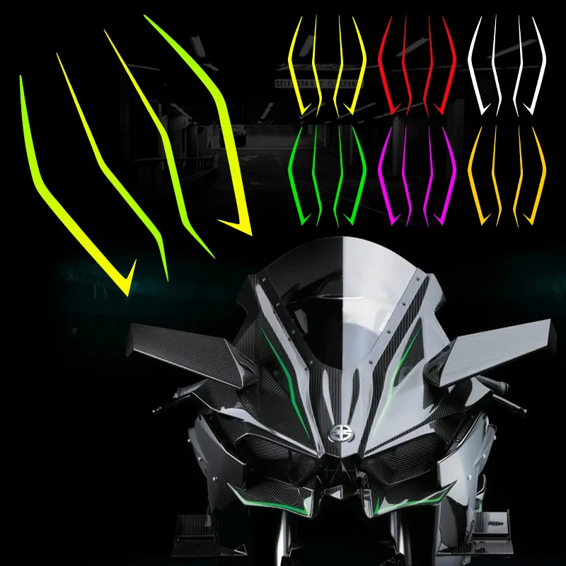 

Светоотражающие наклейки на ветровое стекло мотоцикла, фары, шлем, маслостойкие декали для Kawasaki Ninja NINJA400 H2 H2SX