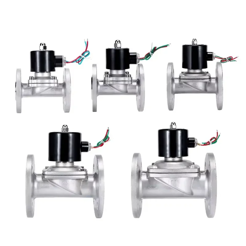 Hydraulic Water Solenoid Valve 220V AC 3inch Normal Close Magnetic Stainless Steel 304 Flange Solenoid Valve for