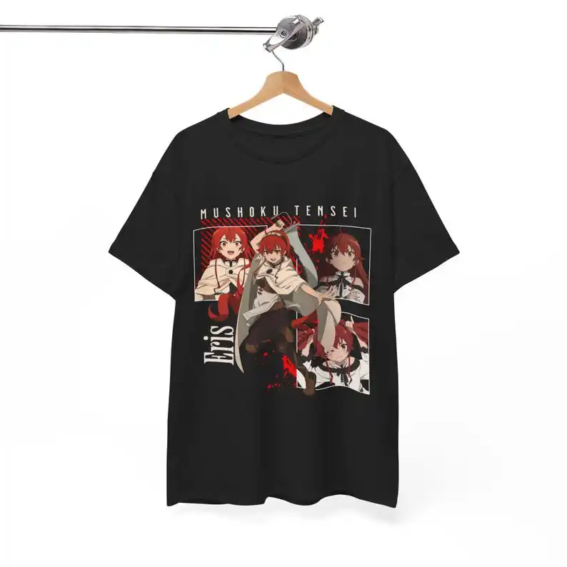 Camiseta Mushoku Tensei para amantes del anime, ropa para todo el año, ropa con personalidad, talla grande, unisex, nuevo modelo Y2k, mangas cortas, para parejas