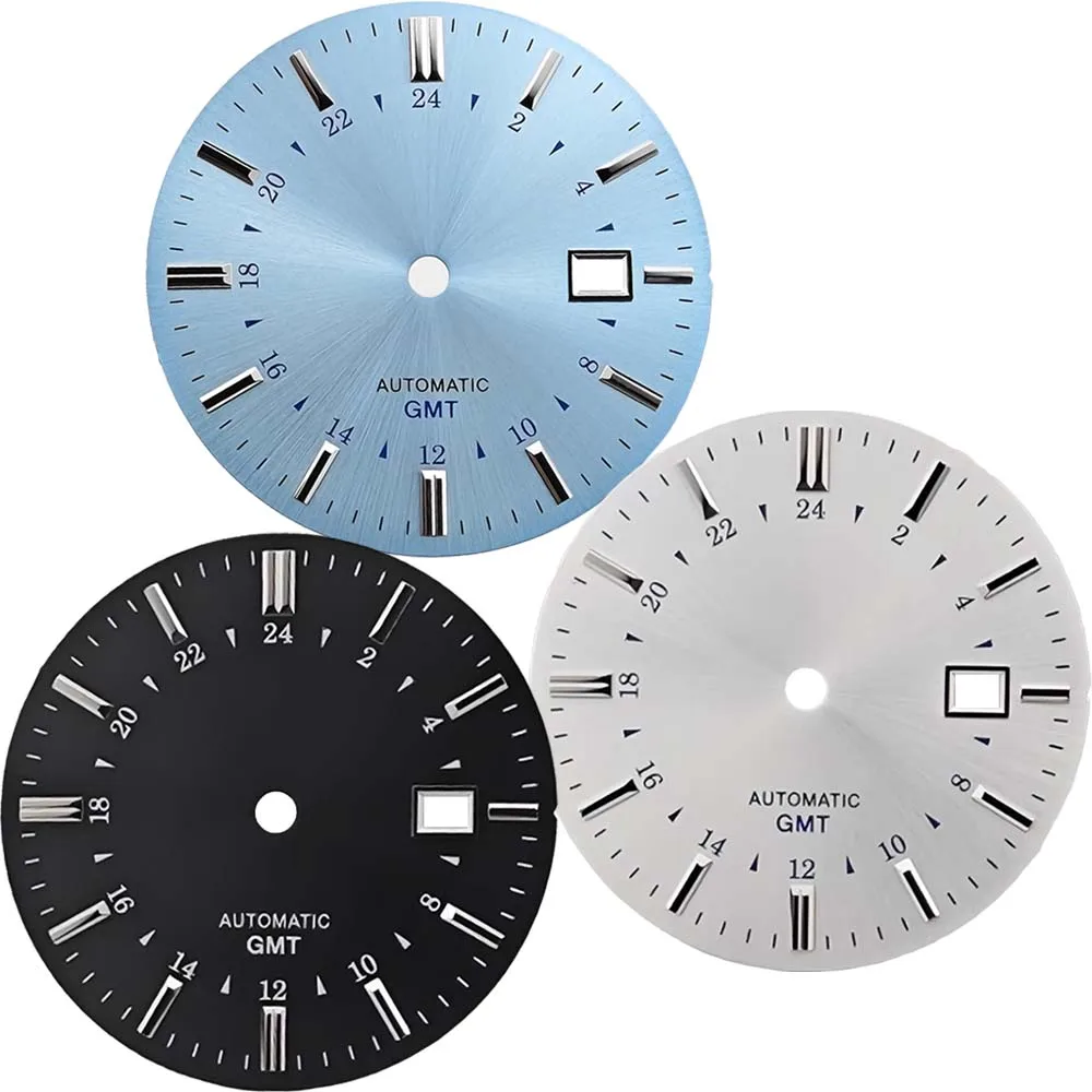 

35 мм синий/белый/черный циферблат для часов NH34 NH35 с механизмом, один календарь, 24 сезона, маленький летний без светящегося циферблата
