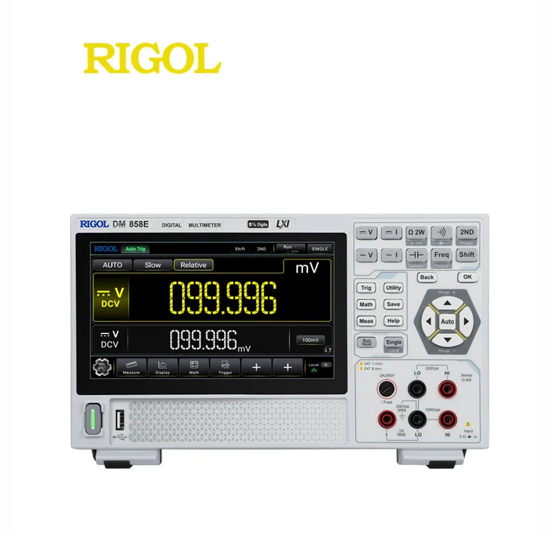 RIGOL DM858/DM858E risoluzione 5.5-bit 125rdgs / 80rdgs 0.03%/0.06% memoria di precisione DCV del 500,000