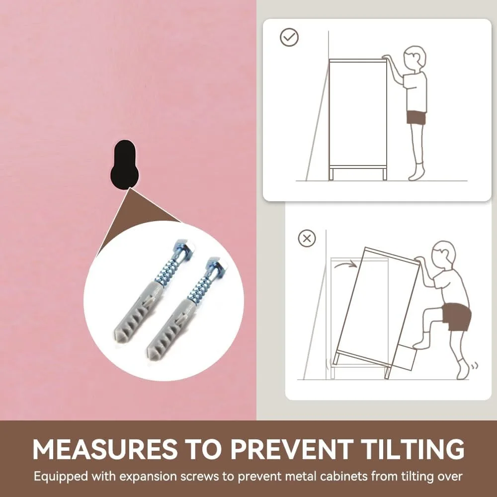 خزانة تخزين معدنية لغرفة نوم الأطفال، والفصول الدراسية المدرسية، والمكتب، وخزانة خزائن أطفال شفافة من الأكريليك مع رفين #6