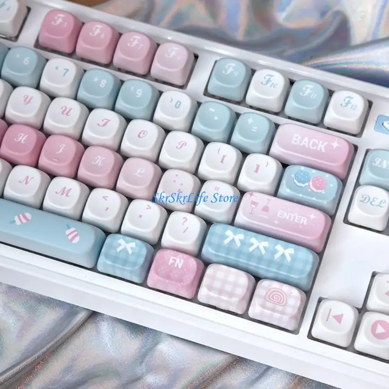 

E65e pbt keycap 131 клавиши клавиши Moa Высота Cartoon Carty Pait