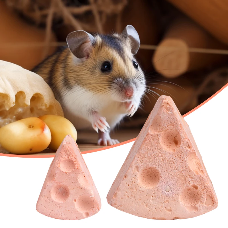 Chew Toy Teeth Grinding Pet Molar Stone Stone Pet Rabbit Hamster Cheese Shape Mineral Molar Stone Toy Chew Toy