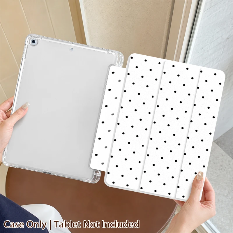 Tri-Fold Shockproof Case for iPad Air 4/5/6/7, iPad 10/11, iPad 9/8/7 10.2, Pro 11, Mini 6/7, Pencil Holder, Auto Wake/Sleep