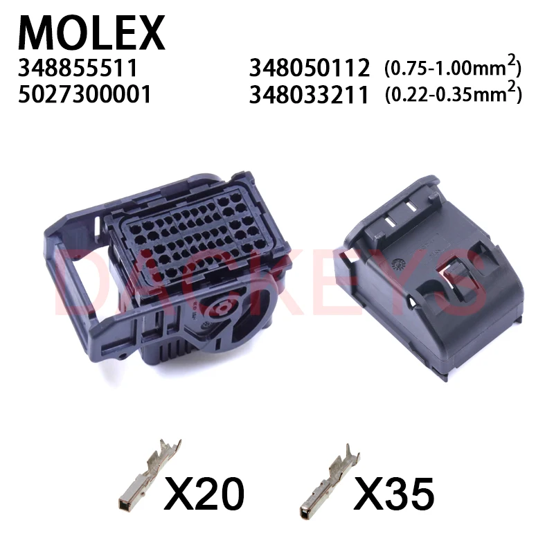 1Set 34885-5511 34885-5512 502730-0001 Molex 55 Pin Circuits Engine Computer Board Connector ECU Plug Power CMC Receptacle