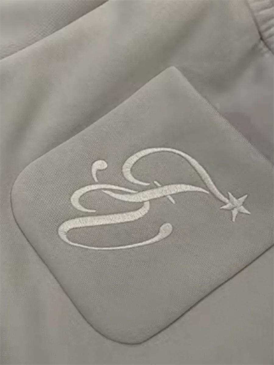 2025 Spring And Autumn New Style Casual Double Waist Pants Sports And Leisure Unisex Lettering Embroidered Straight-leg Trousers