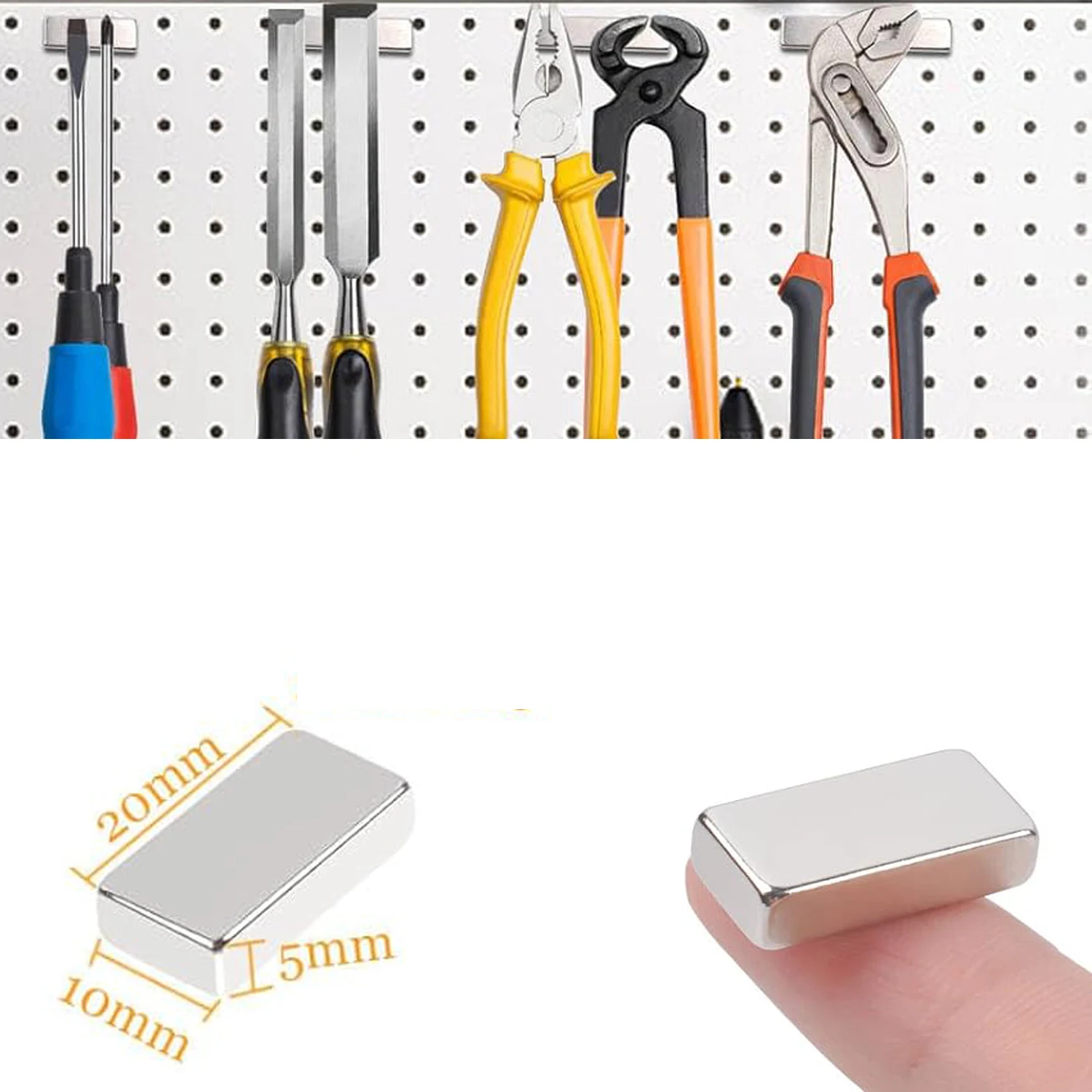 ﻿   แม่เหล็กสี่เหลี่ยมขนาดเล็ก 20 x 10 x 5 มม. จำนวน 5/10/25/30/40/50 ชิ้น สำหรับไวท์บอร์ด, งาน DIY, ตู้, ห้องสมุดเครื่องมือ, ตู้เก็บของ
