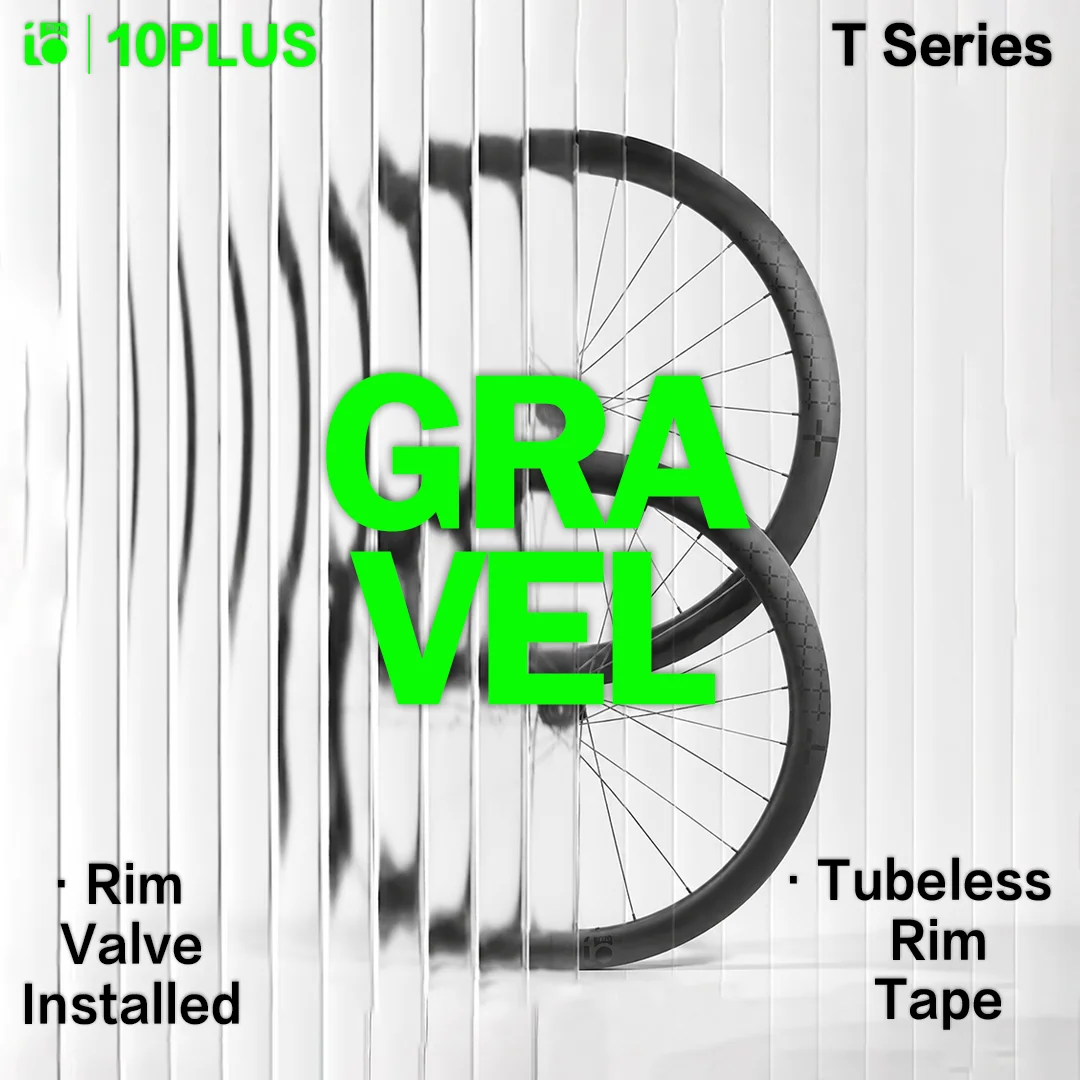 10PLUS Ultralight Carbon Gravel Wheels 700C Disc Brake Tubeless Ready Center Lock 36T Star Ratchet 38/45mm Pillar 1423 Spokes