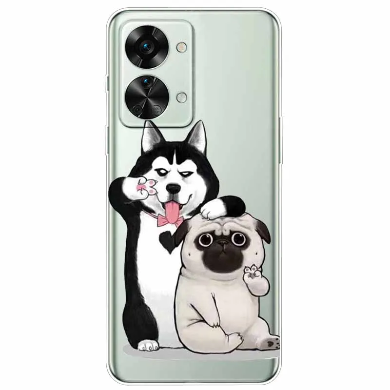 Cute Clear TPU Cover for OnePlus Nord 2T 5G Cover Nord2T Transparent Silicone Covers for OnePlus Nord 2T Case 2 T Bumper Coque