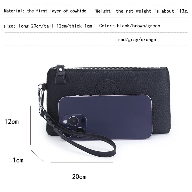 2025年新作 レディースクラッチバッグ 本革 牛革 コインケース カードホルダー ファッションデザイナー 笑顔の顔付き スマホ財布 パーティーバッグ