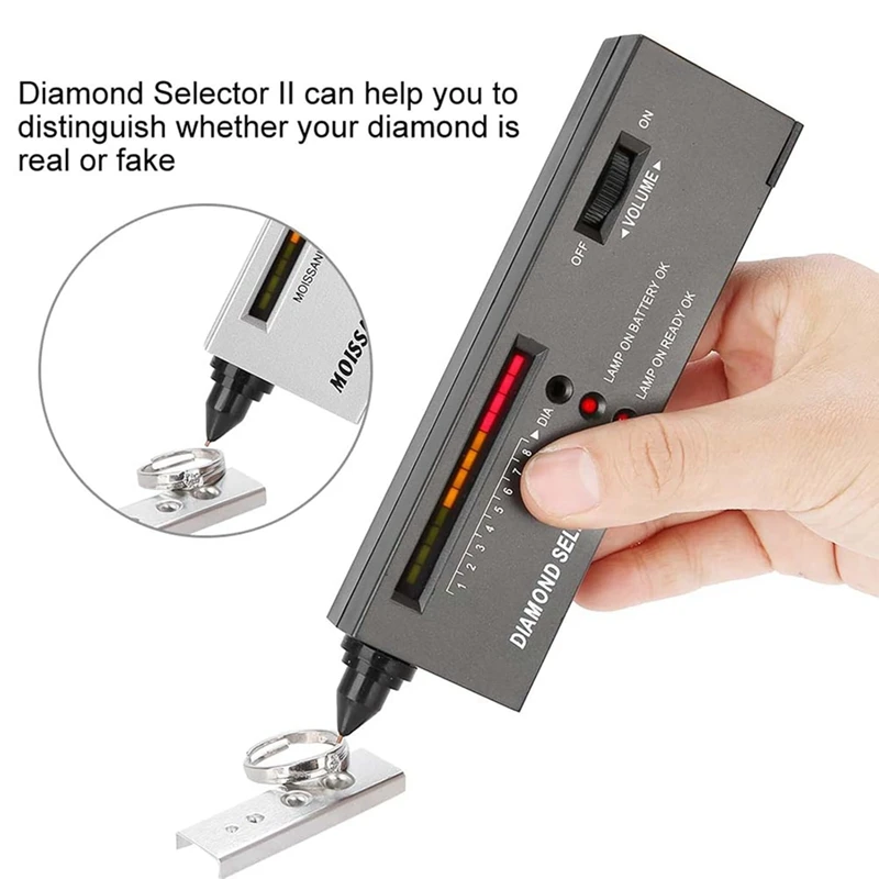 Caneta testadora, seletor de joias de alta precisão, testador profissional de moissanite, conjunto de ferramentas de teste portátil