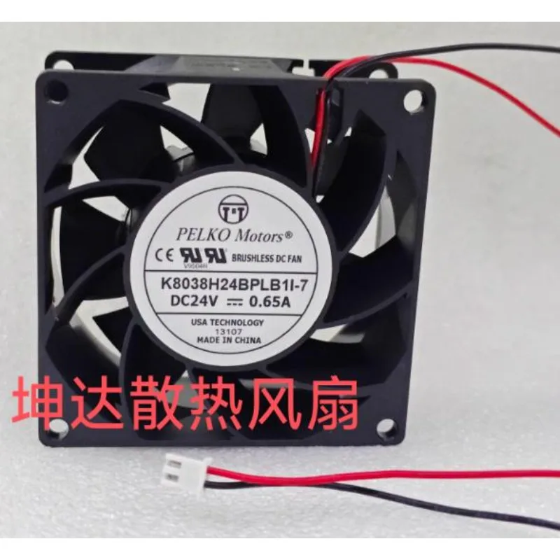 

Новый вентилятор для PELKO MOTORS K8038H24BPLB1I-7 24V 0.65A, инверторный вентилятор 80*80*38 мм