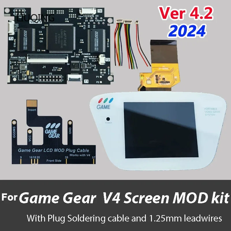

New V4.2 LCD Screen Full Fit Integrated Screen Kit For SEGA Game Gear GG Console V4 IPS Pre Laminated LCD Screen Backlight Kits
