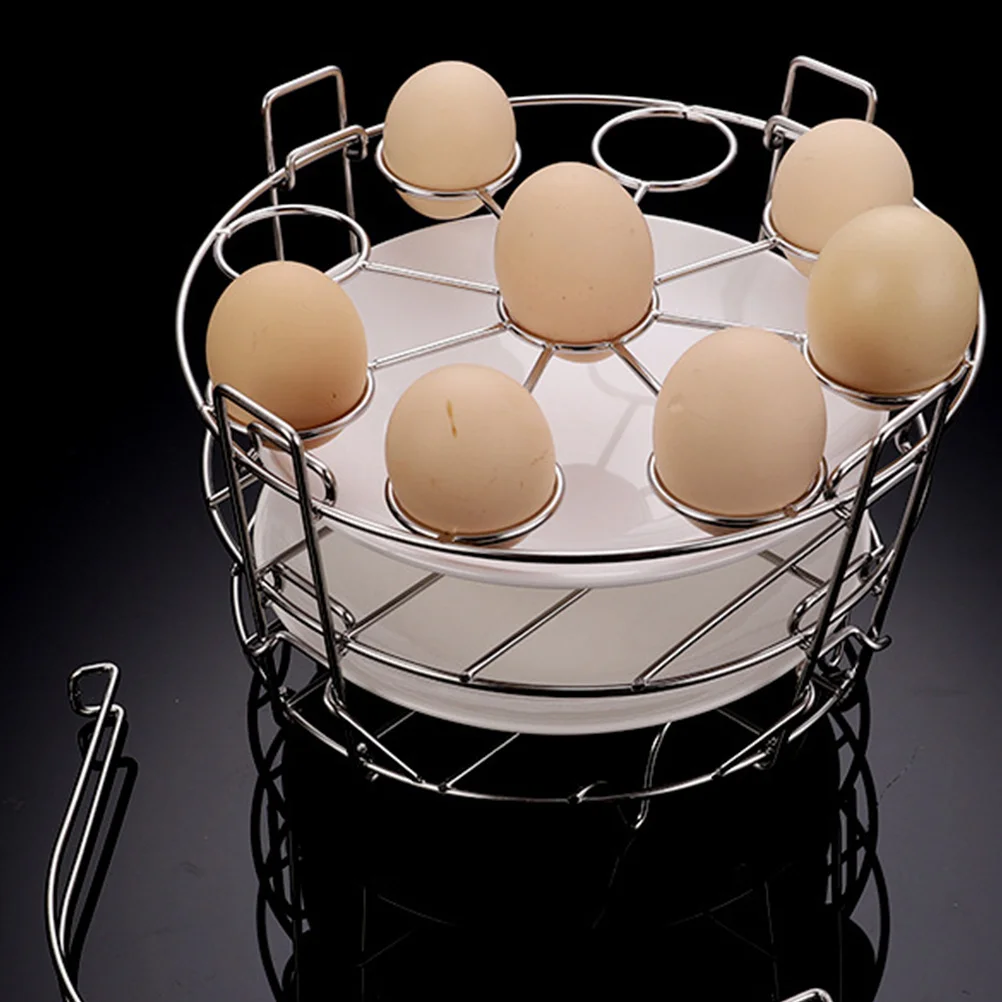 

Stainless Steel Steaming Rack For Eggs Hard Boiled Egg Cooker Rack Kitchen Steam Cookware Dishwasher Safe Multi Use Pot