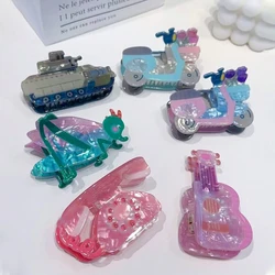1pc Women's Guitar,Electromobile,Antique Telephone,Mantis and Tank Acrylic Hair Claw Hair Accessory