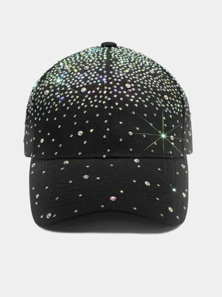 Fashion Accessories Rhinestone Baseball Cap Women Solid Color Spring Summer Outside New Casual Ladies Sun Precaution Peaked Cap