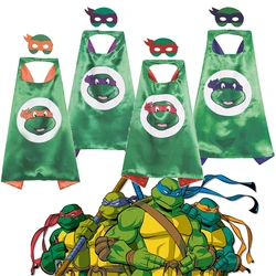 Cartoon Ninja Turtle Mask Cloak Party Decoration Set Birthday Gift Party Halloween Cool Accessories Ornament for Boy Gifts Toy
