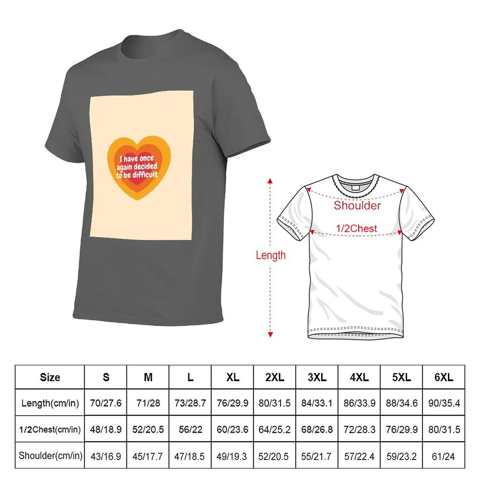 لقد قرروا مرة أخرى أن أكون صعبًا تي شيرت جرافيك تي شيرت للرجال تي شيرت قطني #5