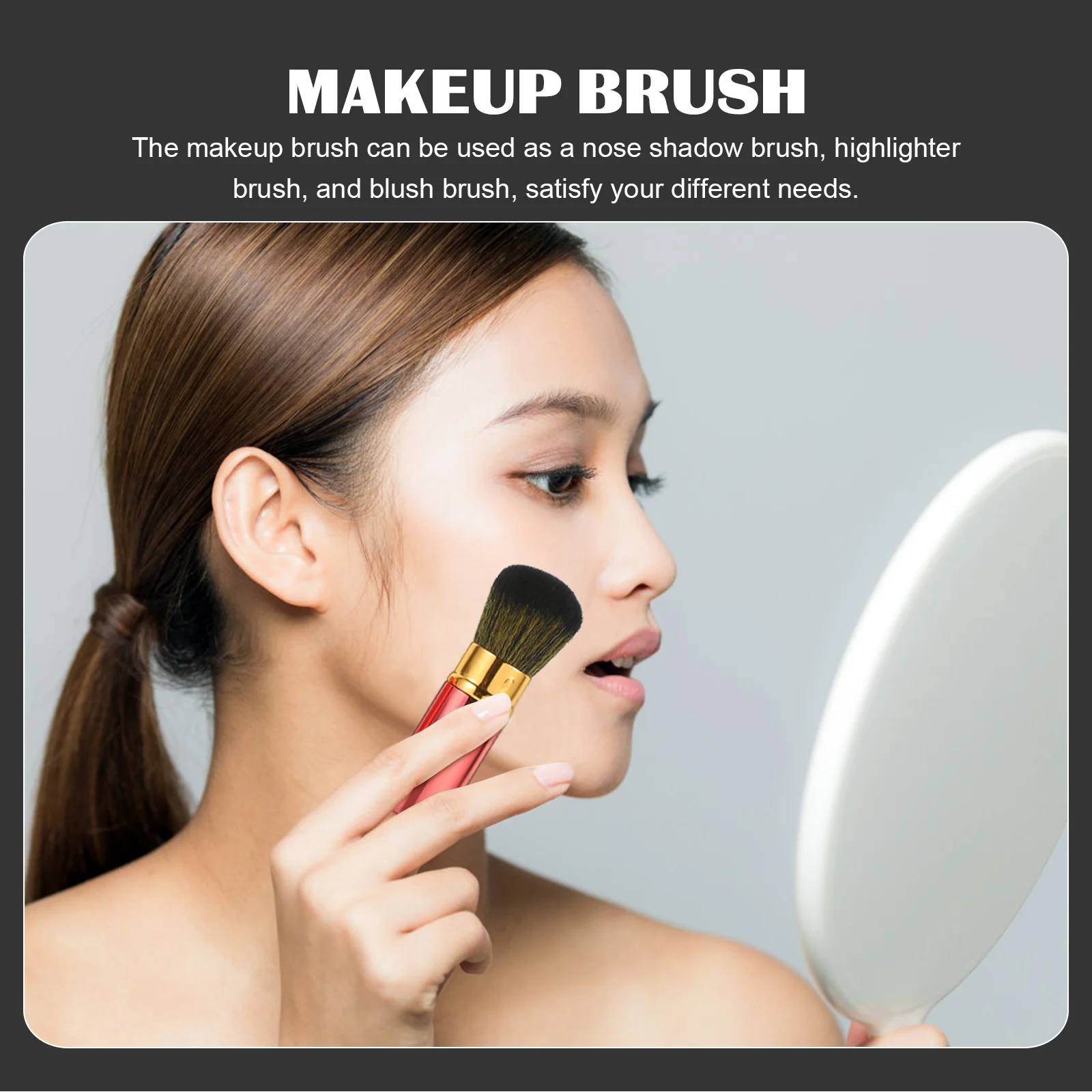 2Pcs Blush Brushes Makeup Powder Brushes Adjustable Highlighter Face Brush Portable Compact Tools for Women