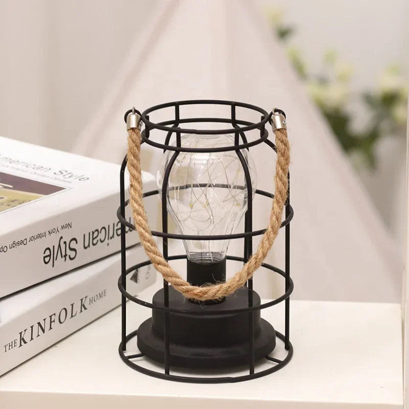 Thanksgiving Holiday Twine Lantern Indoor Decorative Round Square Warm White Light For Outdoor Leisure Christmas Celebrations