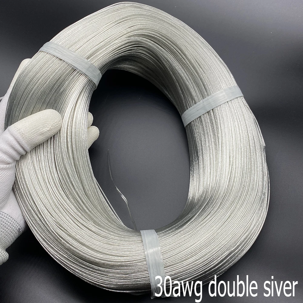 Imagem -05 - Transparente Paralelo Plano Elétrica Led Lâmpada Titular Fio Prata Chandelier Cabo 2-core 30awg Macio