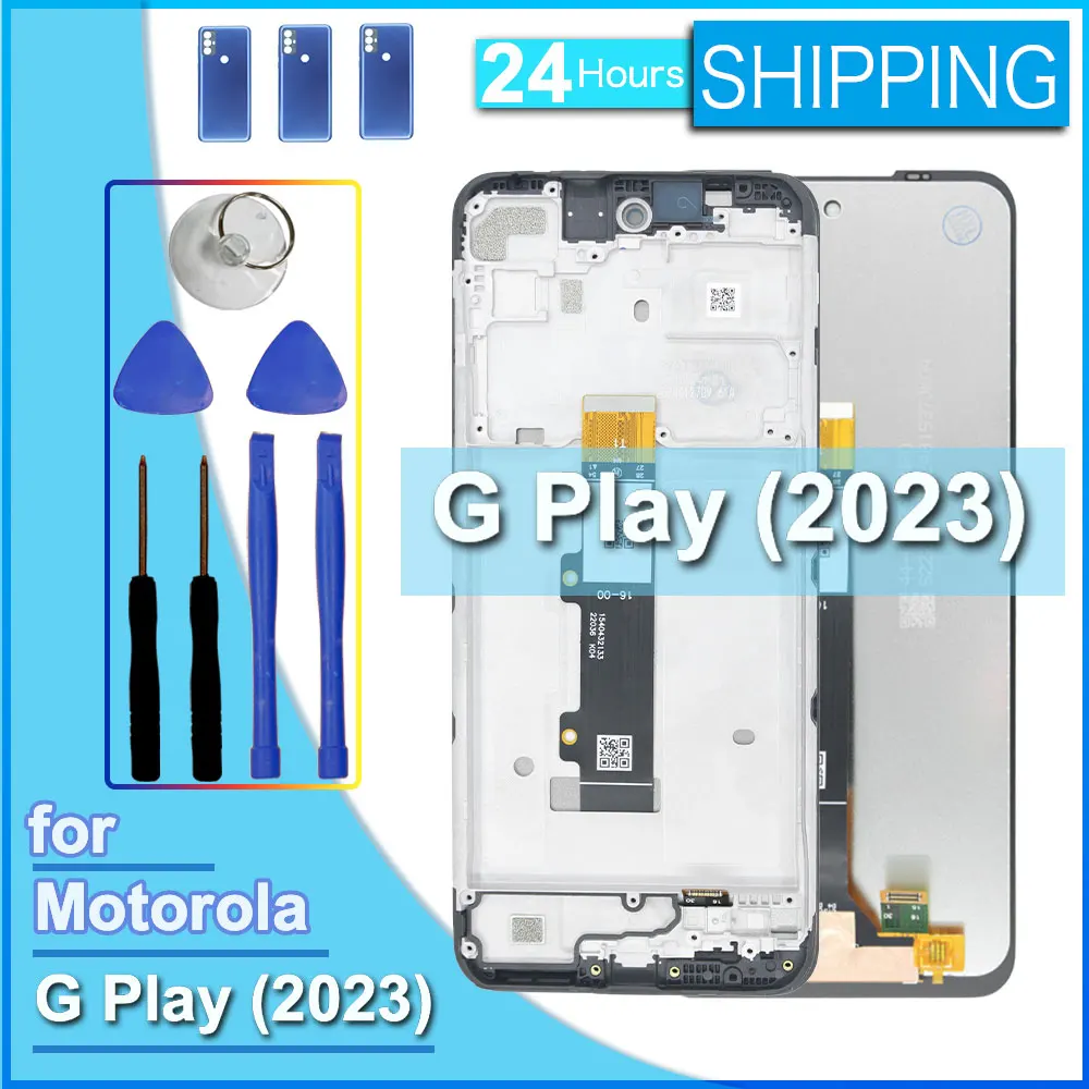 NOVO LCD para Motorola Moto G Play 2023, Substituição de Tela de Toque e Digitador para Moto G Play 2023 XT2271-1-2-3-4-5