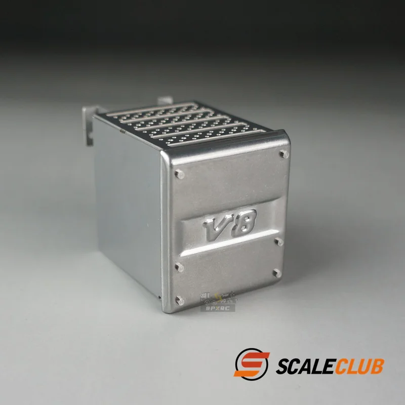 Scaleclub Model 1/14 For MAN Tractor Mud Head Metal Euro 6 Exhaust Tank Toolbox For Tamiya  Lesu Rc Truck Trailer Tipper